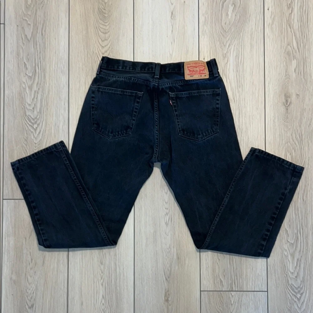 EUC - 505 Red Tab Levi's Black Denim Jeans - Picture 5 of 13